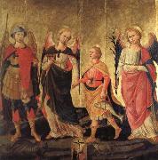 DOMENICO DI MICHELINO Tobias and the Three Archangels oil on canvas